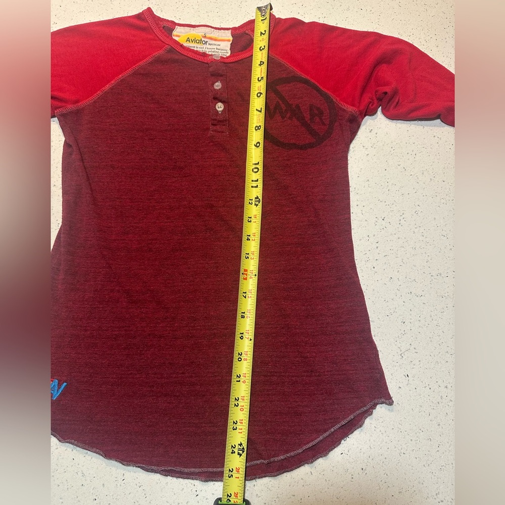 Rare Aviator Nation baseball tee / WAR IS NOT THE ANSWER text & graphic - Picture 7 of 15